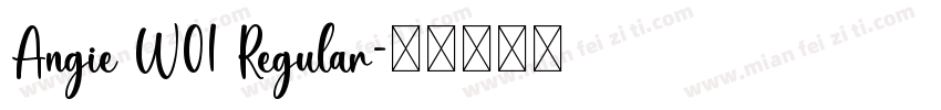 Angie W01 Regular字体转换